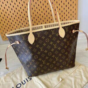 Louis Vuitton Monogram Neverfull MM Tote With Pouch